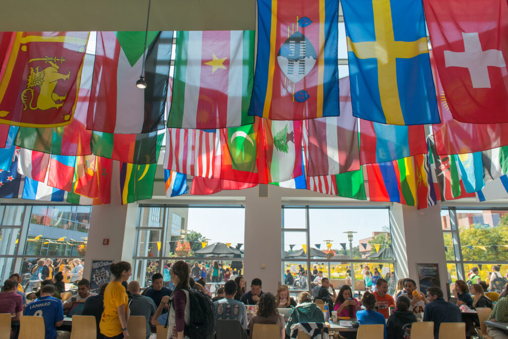 Photo of Commons with flags